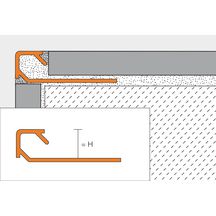 Profilé de finition Schlüter Quadec AE épaisseur 10mm en aluminium naturel anodisé mat 2,50m Q100AE