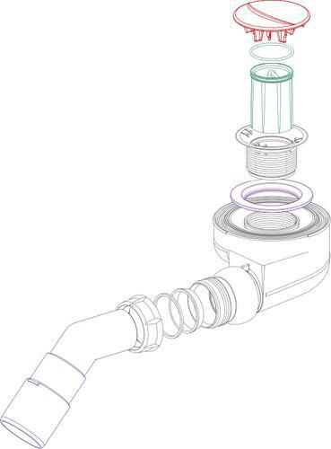 Bonde pour receveur TURBOFLOW D.50 chromé TB50 Réf. 0205246