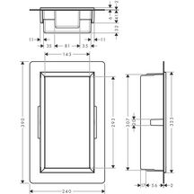 hansgrohe XtraStoris Original Niche murale 300/150/70 avec cadre intégré, Blanc mat