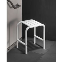 Tabouret de sécurité avec 4 pieds 485 x 340 mm en époxy blanc réf. 047650