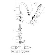 Robinet Costa L 1/2" bec mobile Chromé 20393001