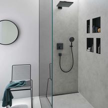 hansgrohe RainDrain Flex Caniveau de douche linéaire 1000 découpable pour montage libre, Noir mat