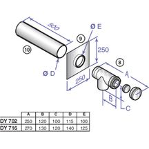 Kit de base PPS alu n°3 diamètre 80 / 125 mm colis DY716 réf. 84887716