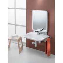 Support lavabo réglable avec miroir pour lavabo de 12 à 18 kg Réf. 052110