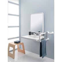 Support lavabo réglable électrique avec miroir Réf. 052210