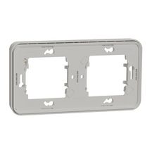 Mureva Styl - Cadre 2 postes horizontal - encastré - IP55 - IK08 - blanc Réf.MUR39101