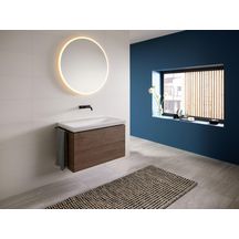 Miroir LED Geberit Option Round, avec éclairage indirect et indirect, diamètre 75cm