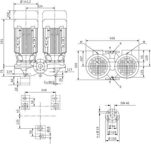 Circulateur Collectif EC verotwin-dpl40/130-0,25/4 Réf. 2089620