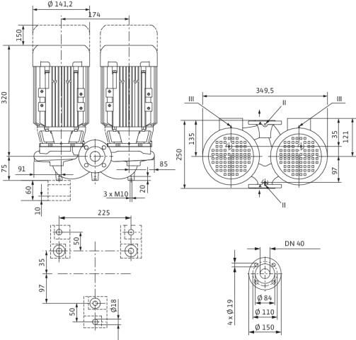 Circulateur Collectif EC verotwin-dpl40/115-0,55/2 Réf. 2089643