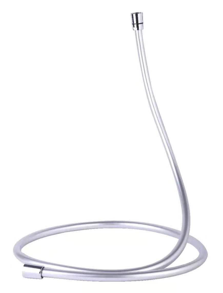 Flexible de douche Alterna Plénitude 1,50m en PVC finition argent brillant anti-torsion