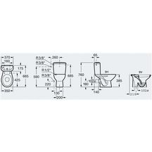 Réservoir POLO, alimentation latérale, avec mécanisme 3 / 6 litres, blanc Réf. WM828012Z00LRF1