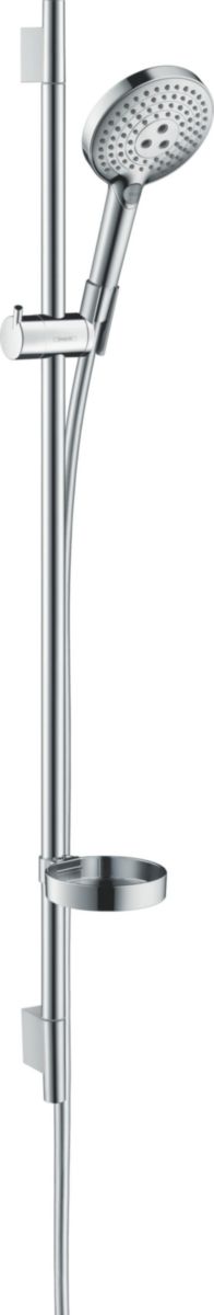 hansgrohe Raindance Select S Ensemble de douche 120 3jet EcoSmart avec barre Unica'S puro 90 cm et porte-savon, Chrome