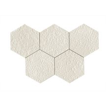 Grès cérame émaillé Ragno Stratford white structuré crochet 3d hexagone 18,2 x 21 cm R92A