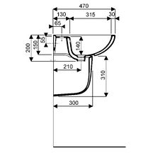 Cache-siphon BASTIA Céramique Blanc réf. 184600000