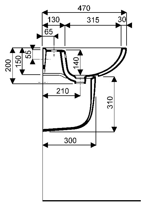 Cache-siphon BASTIA Céramique Blanc réf. 184600000