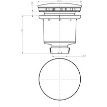 Bonde de douche Altech D90 verticale dôme métal