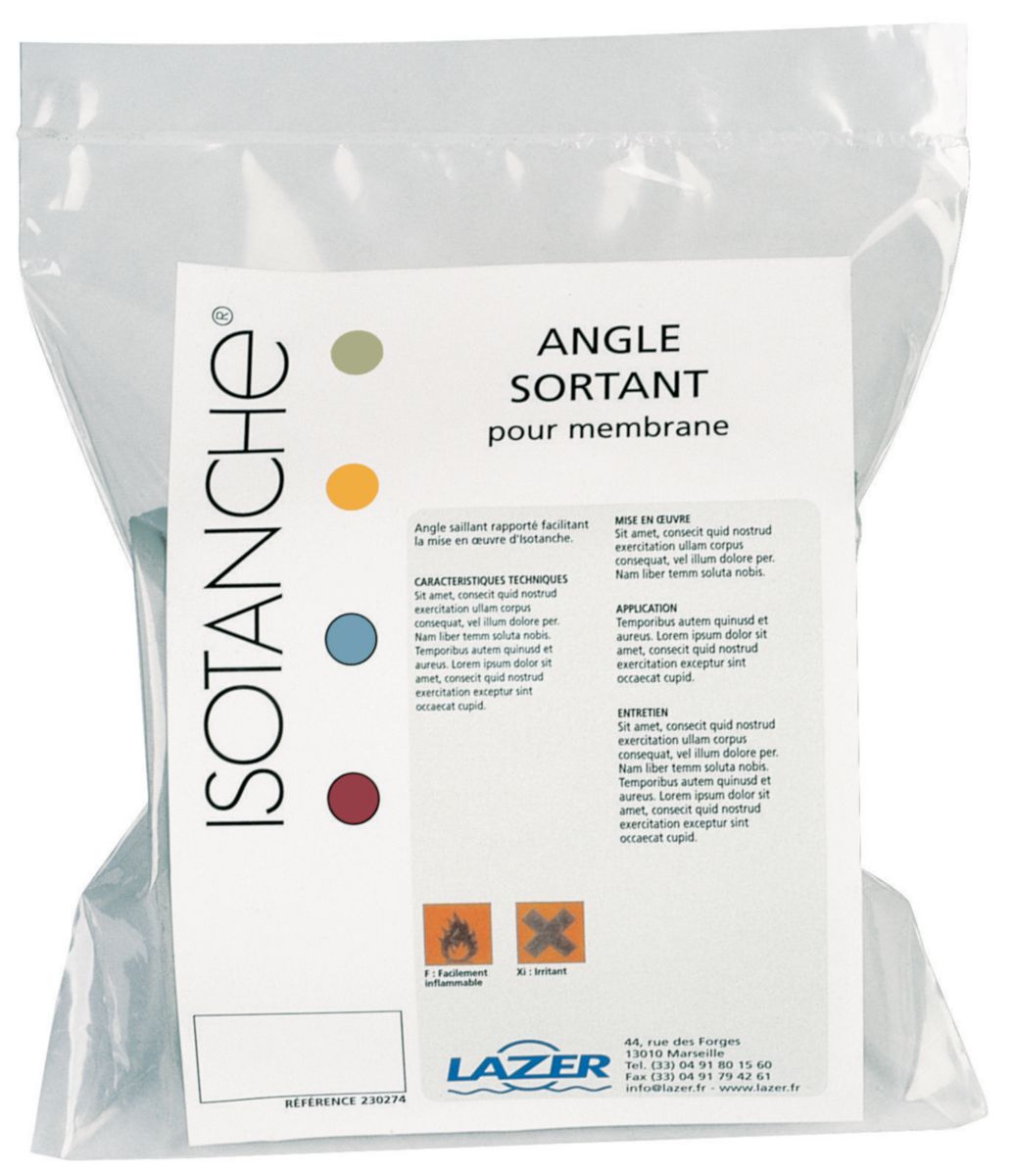 Angle rentrant pour membrane Isotanche Classic sachet individuel 230248