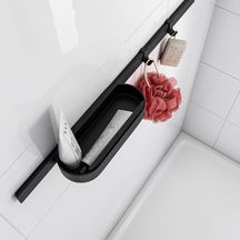 hansgrohe WallStoris Ensemble d'accessoires pour la douche, Noir mat