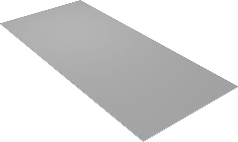 wedi Panneau de construction XXL, en format 2600x1200x10mm, à carreler ou à revêtir avec le revêtement wedi Top Wall. En polystyrène extrudé XPS, recouvert d'un mortier ciment avec des trames en fils de verre