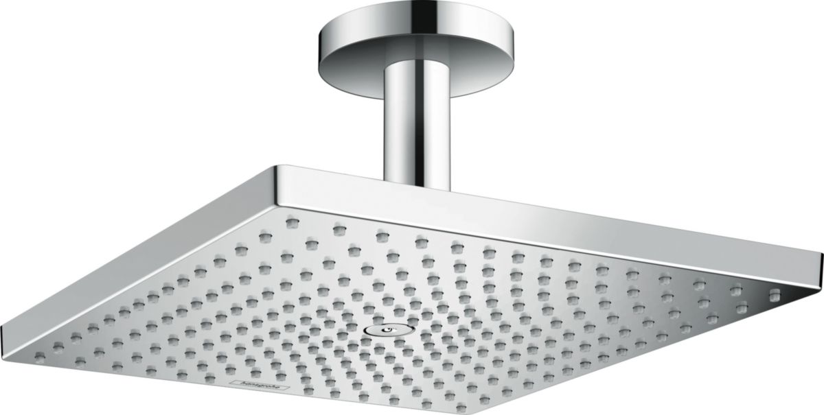 hansgrohe Raindance E Douche de tête 300 1jet avec raccord plafond, Noir mat