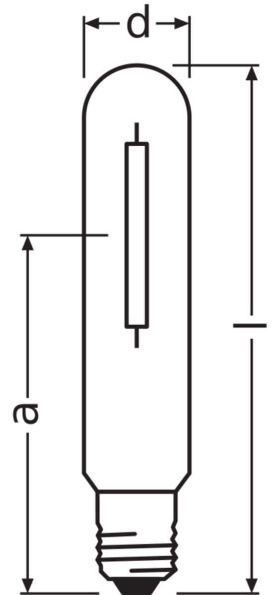 Lampe à décharge Vialox NAV-T SUPER 4Y 250W E40 - Réf. 024417