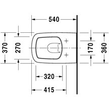 Pack cuvette suspendue DURASTYLE DURAFIX, frein de chute avec abattant et amortisseur de fermeture inclus Réf. 45520900A1