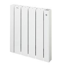 Radiateur électrique Acova Volga Plus , Régulation digitale + œil NF Perf, puissance 500W, hauteur 575 mm , largeur 528 mm , 4 éléments , Blanc RAL 9010 Réf. TAMH-050-053/CF