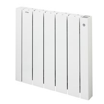 Radiateur électrique Acova Volga Plus , Régulation digitale + œil NF Perf, puissance 1000W, hauteur 575 mm , largeur 628 mm , 5 éléments , Blanc RAL 9010 Réf. TAMH-100-063/CF