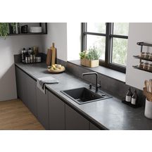 hansgrohe Talis M54 Mitigeur de cuisine 270, avec douchette extractible 1 jet, Noir mat