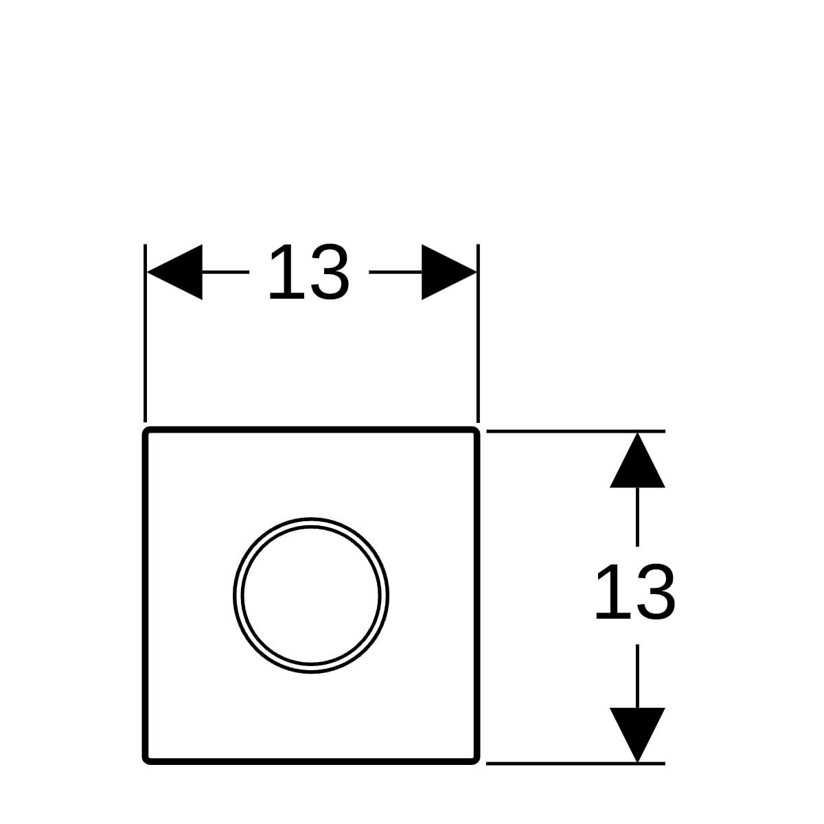 Déclenchement HyTronic Sigma10 infrarouge encastré pour urinoir, secteur, chromé brillant / chromé mat / chromé brillant réf. 116025KH1