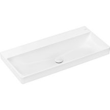 hansgrohe Xelu Q Plan vasque 1000/480 sans trop plein ni trou pour robinet, SmartClean, Blanc