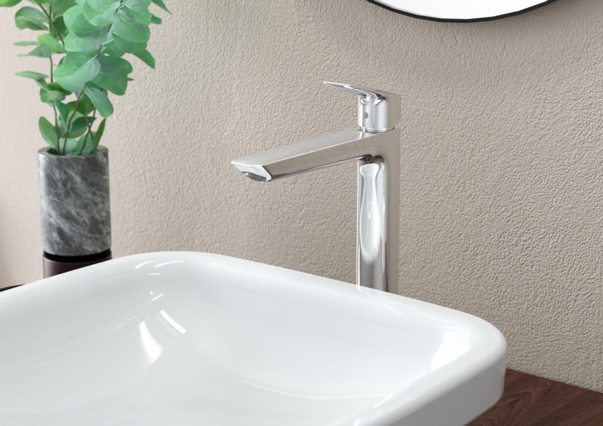 hansgrohe Logis Mitigeur de lavabo 240 Fine sans tirette ni vidage, Chrome