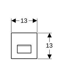 Déclenchement HyTouch Sigma50 pneumatique encastré pour urinoir, décor personnalisable réf. 116016001