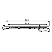 Receveur RENOVA céramique 90 x 70 ultra-plat à poser/à encastrer avec traitement antigliss émaillé 4 côtés traitement antigliss PN 12 de série pour bonde siphoïde de 90 Réf. 00723800000AG3