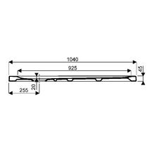 Receveur RENOVA céramique d'angle 90 x 90 ultra-plat à poser/à encastrer avec traitement antigliss émaillé 4 côtés traitement antigliss PN 12 de série pour bonde siphoïde de 90 Réf. 00725800000AG3