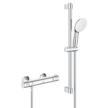 Combi-douche mitigeur Grohtherm 800 avec ensemble Tempesta 110 2 jets 8l barre 600 Chromé Réf. 34565002