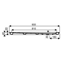 Receveur RENOVA céramique 90 x 70 ultra-plat à encastrer émaillé 4 côtés PN 12 de série pour bonde siphoïde de 90 Réf. 00733800000AG3