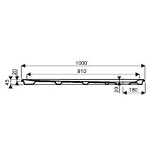 Receveur RENOVA céramique 100 x 80 ultra-plat à encastrer émaillé 4 côtés PN 12 de série pour bonde siphoïde de 90 Réf. 00736800000AG3