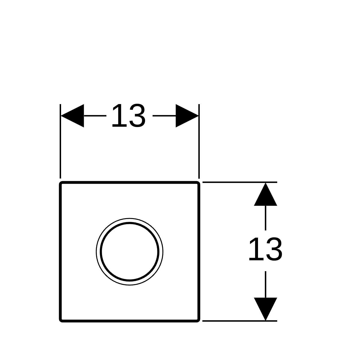 Déclenchement HyTronic infrarouge encastré, métallique, sigma01, secteur chromé brillant réf. 116021215