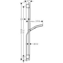 hansgrohe Rainfinity Set de douche 130 3jet avec barre de douche S Puro 90 cm, Push slider, flexible DesignFlex 160 cm, Noir mat