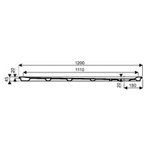 Receveur RENOVA céramique 120 x 80 ultra-plat à encastrer émaillé 4 côtés PN 12 de série pour bonde siphoïde de 90 Réf. 00737800000AG3