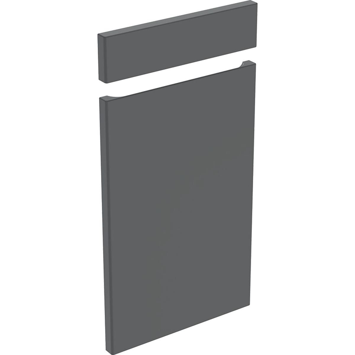 Kit de façades Geberit Renova Plan pour meuble bas pour lave-mains (à partir de l’année de fabrication 2021): B=36cm, gris velouté / laqué mat