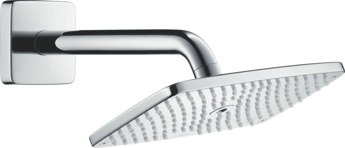 hansgrohe Raindance E Douche de tête 240 1jet avec bras de douche, Noir chromé brossé