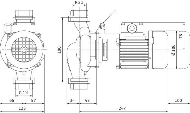 Circulateur Collectif EC veroline-ipl25/80-0,12/2 Réf. 2089570