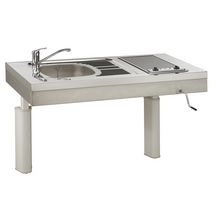 Console réglable KHK avec évier cuisinette CPBH 1 cuve  1200 vitro