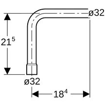 Coude à grand rayon blanc réf. 119.695.11.1