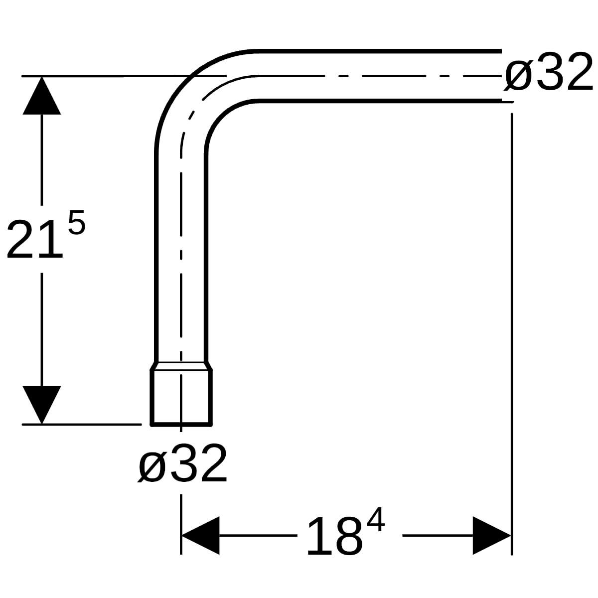 Coude à grand rayon blanc réf. 119.695.11.1