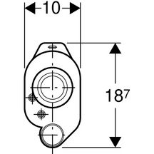 Siphon Geberit pour urinoir, d40, sortie horizontale, avec sonde: d=40mm, blanc alpin