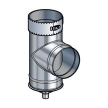 Té de purge spécial TUBAGINOX FLEXIBLE, diamètre 150 mm, Polycombustible TPI 150 Réf. 45150073/0