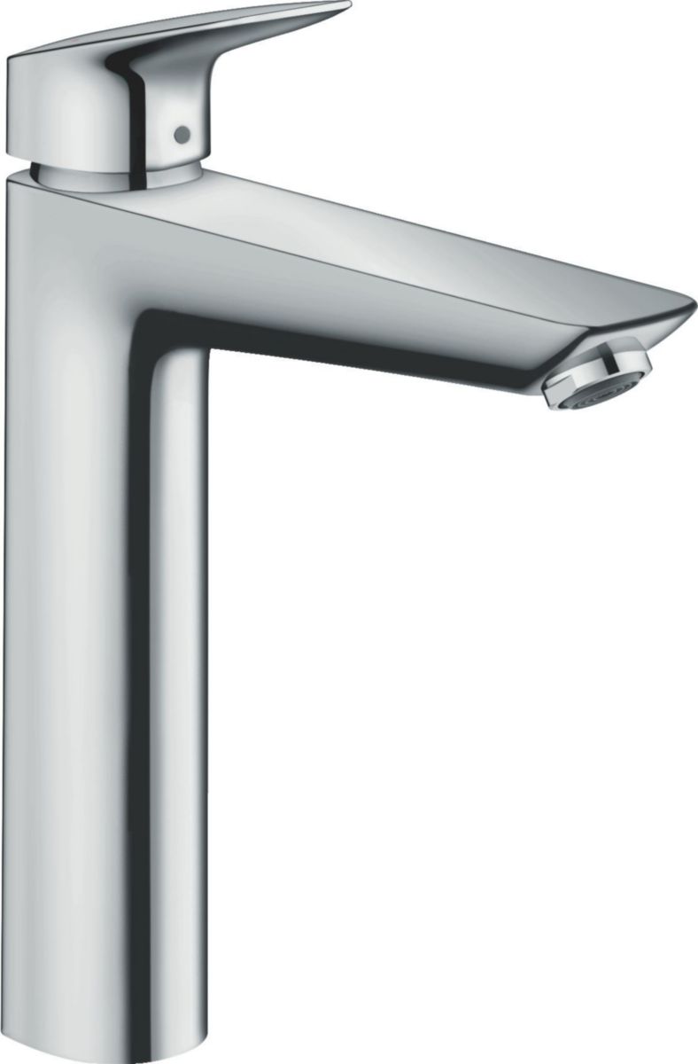 hansgrohe Logis Mitigeur de lavabo 190 sans tirette ni vidage, Noir mat